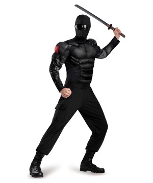 Gi Joe Snake Eyes Muscle Men Costume - TV Show Costumes