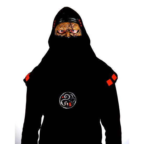 Ninja Scarred Half Mask W/hood