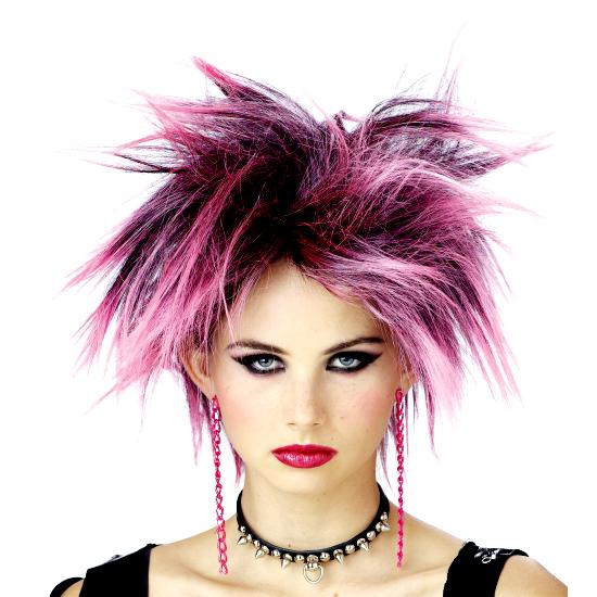 Pink Punker Chick Women Wig