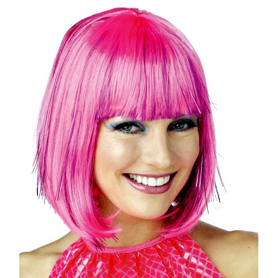 Wig Pink Shimmering Bob