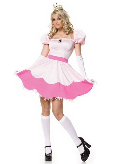 Adult Princess Peach Mario Costume Women Costumes