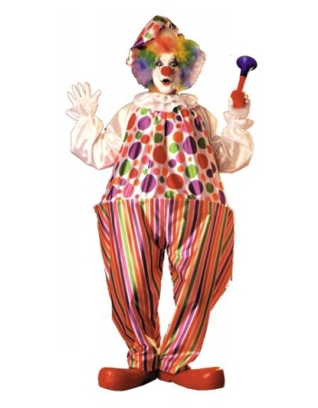 Mens Hoop Clown Adult Costume Male Halloween main image 0