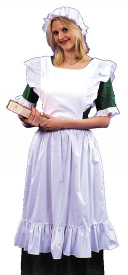 Pinafore Costume With Mob Cap