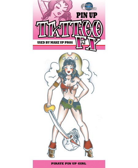 Pirate Pin Up Girl Tattoo Costume Accessory