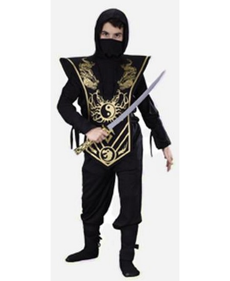 Black Ninja Complete Boys Costume