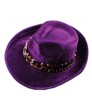 Dark Purple Pimp Adult Hat