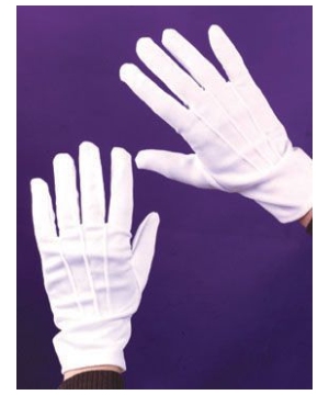 Gloves Theatrical W/snap White