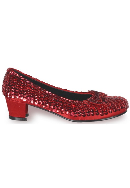 Kids Red Sequin Shoes