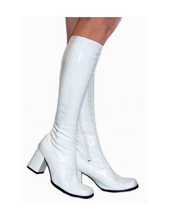 Go Go Boots White - Costume Halloween Shoes