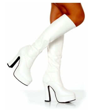 Adult Chacha Boot White - Women Costume 