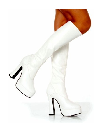 Adult Chacha Boot White - Women Costume Shoes - Costume Shoes