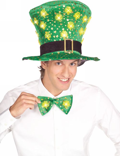 St Patrick Light Up Bow Tie