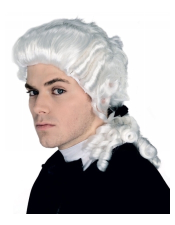 White Colonial Wig - Colonial Costume