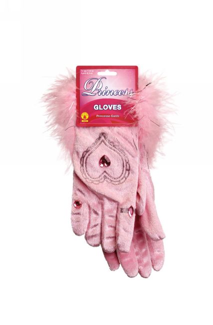 Kids Short Gloves With Marabou
