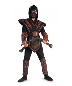 Red Skull Warrior Ninja Boys Costume