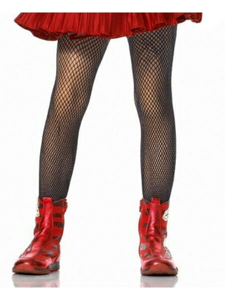 Kids Neon Blue Girls Fishnet Stockings