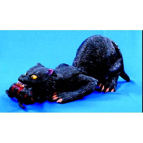 Vampire Cat With Rat