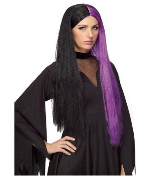 Gothic Wig - Adult Accessory - Black/purple
