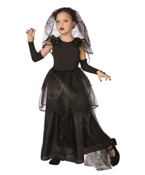 Bride Light Up Dark Child Costume - Girl Bride Costumes