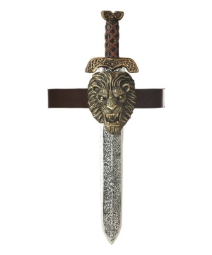 Roman Sword With Gold Lion Sheath