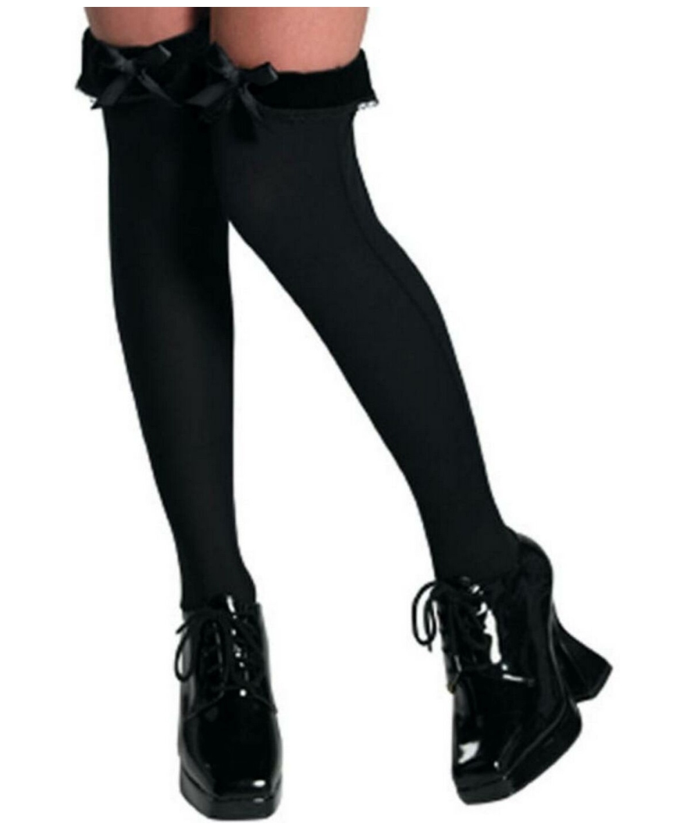 Black Bow Thigh Highs