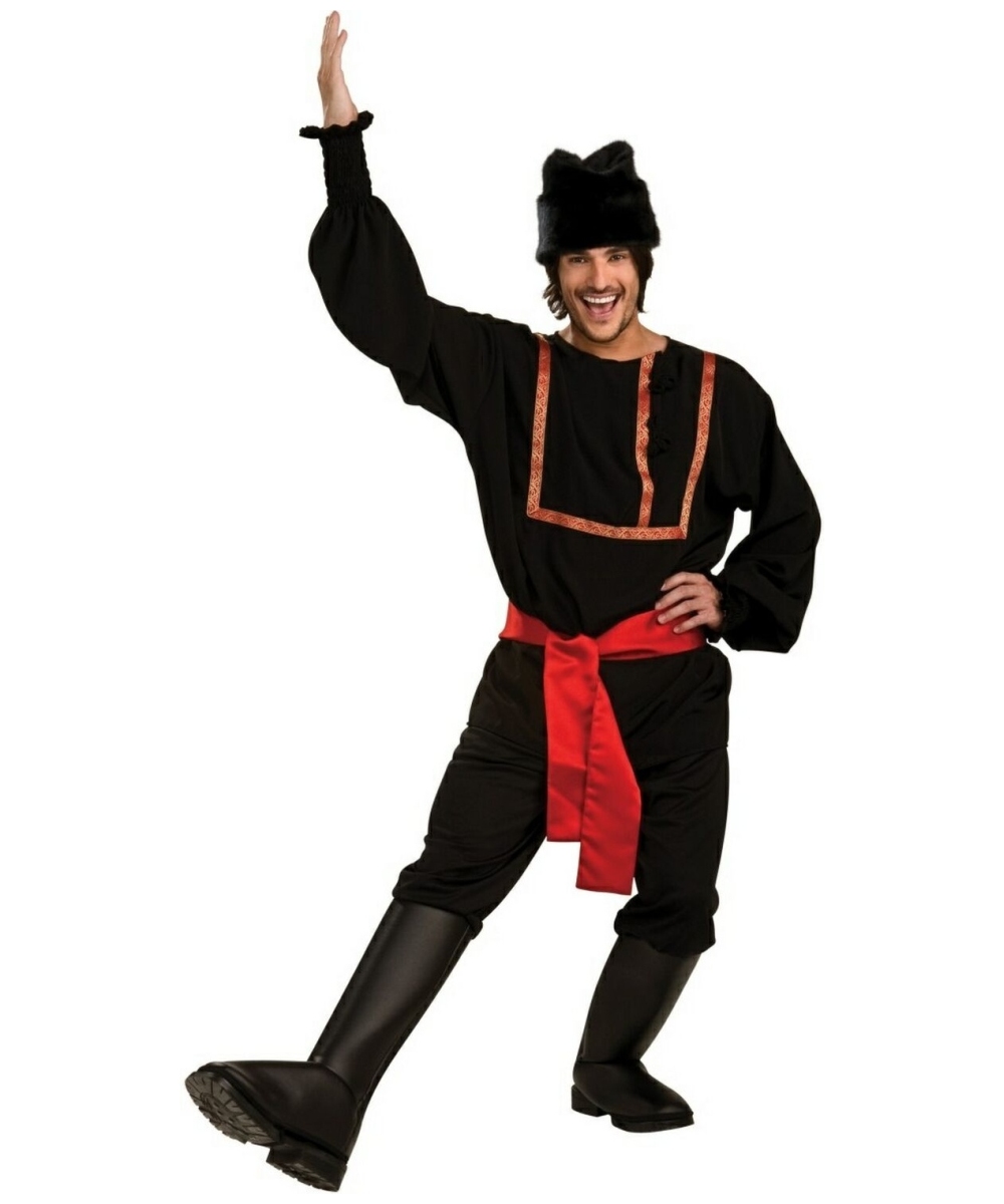 Black Russian Male Men Costume