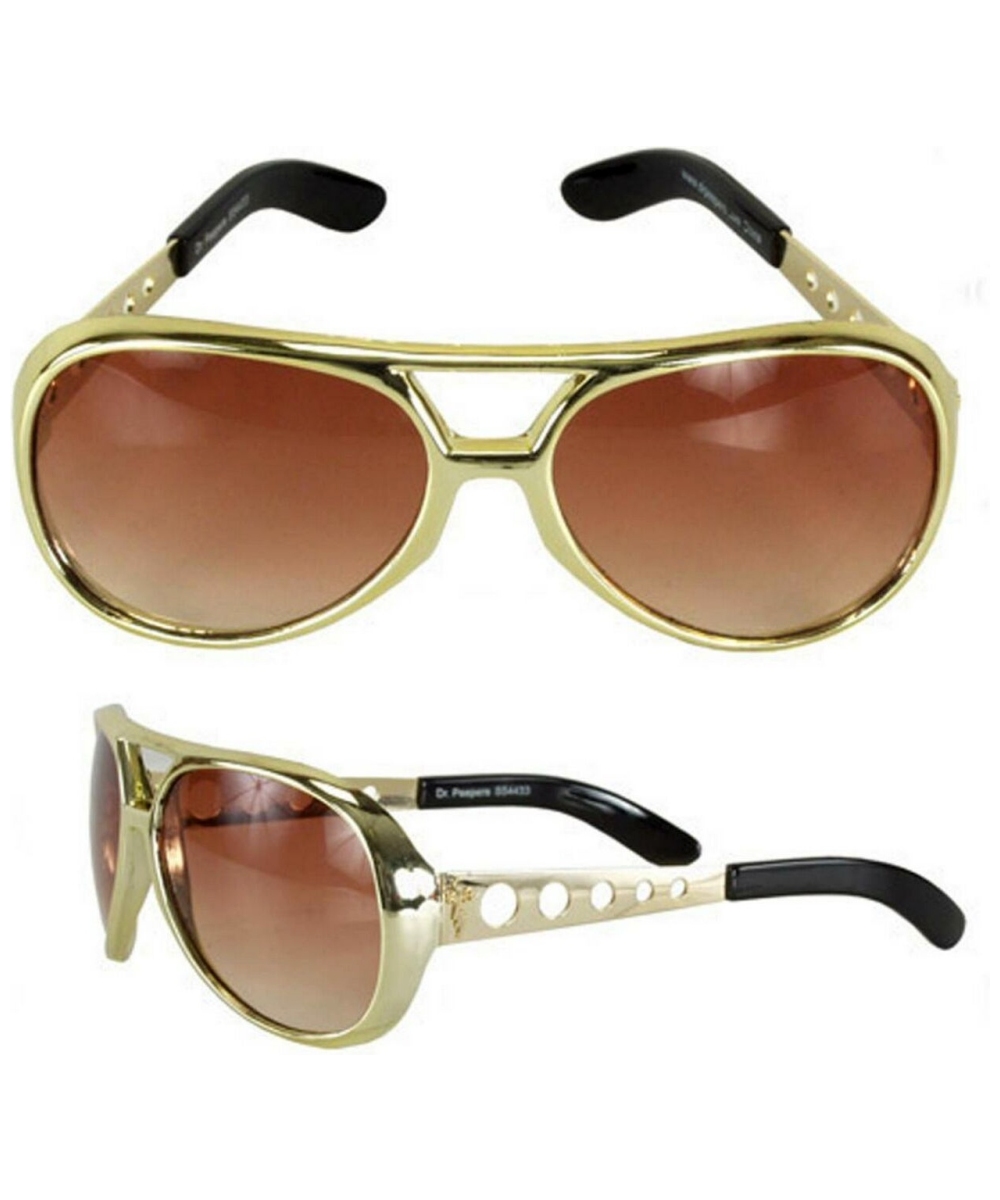 Elvis Signature Gold Glasses