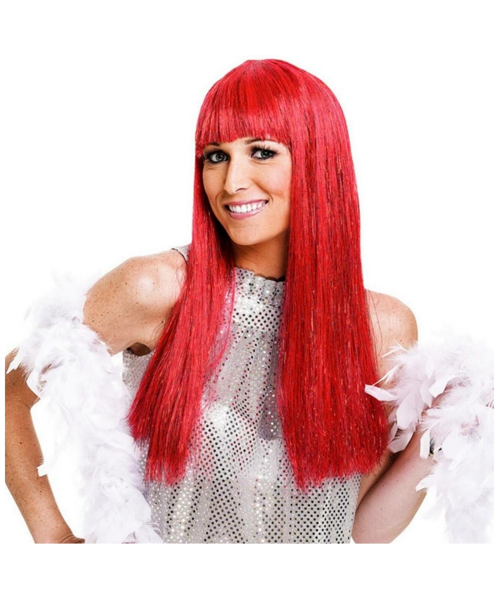 Glitzy Glamour Red Wig