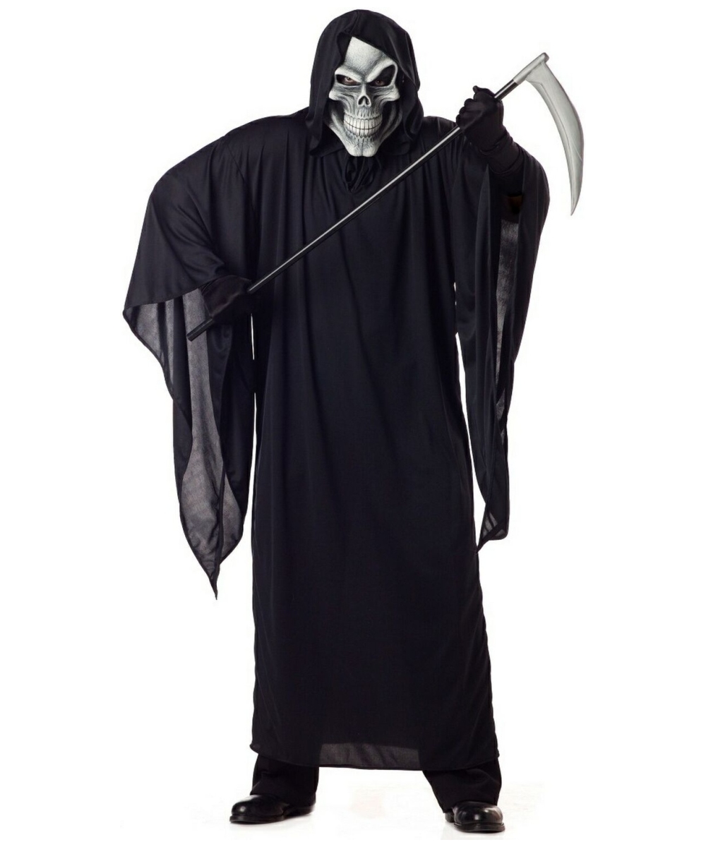 Grim Reaper Costume - Adult Plus Size Costume - Scary Halloween Costume ...