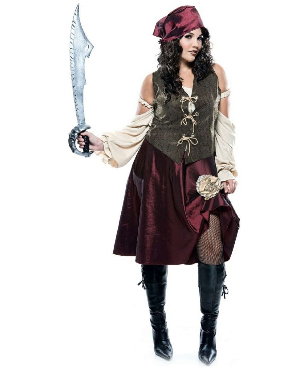 Adult High Seas Pirate Plus Size Sexy Costume 1456