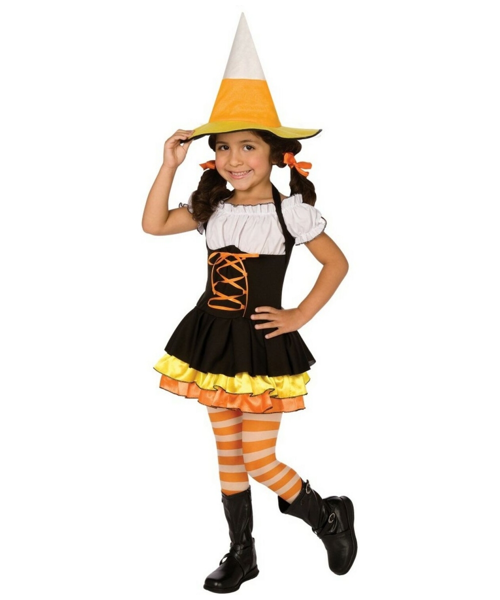 Little Candy Corn Witch Kids Costume
