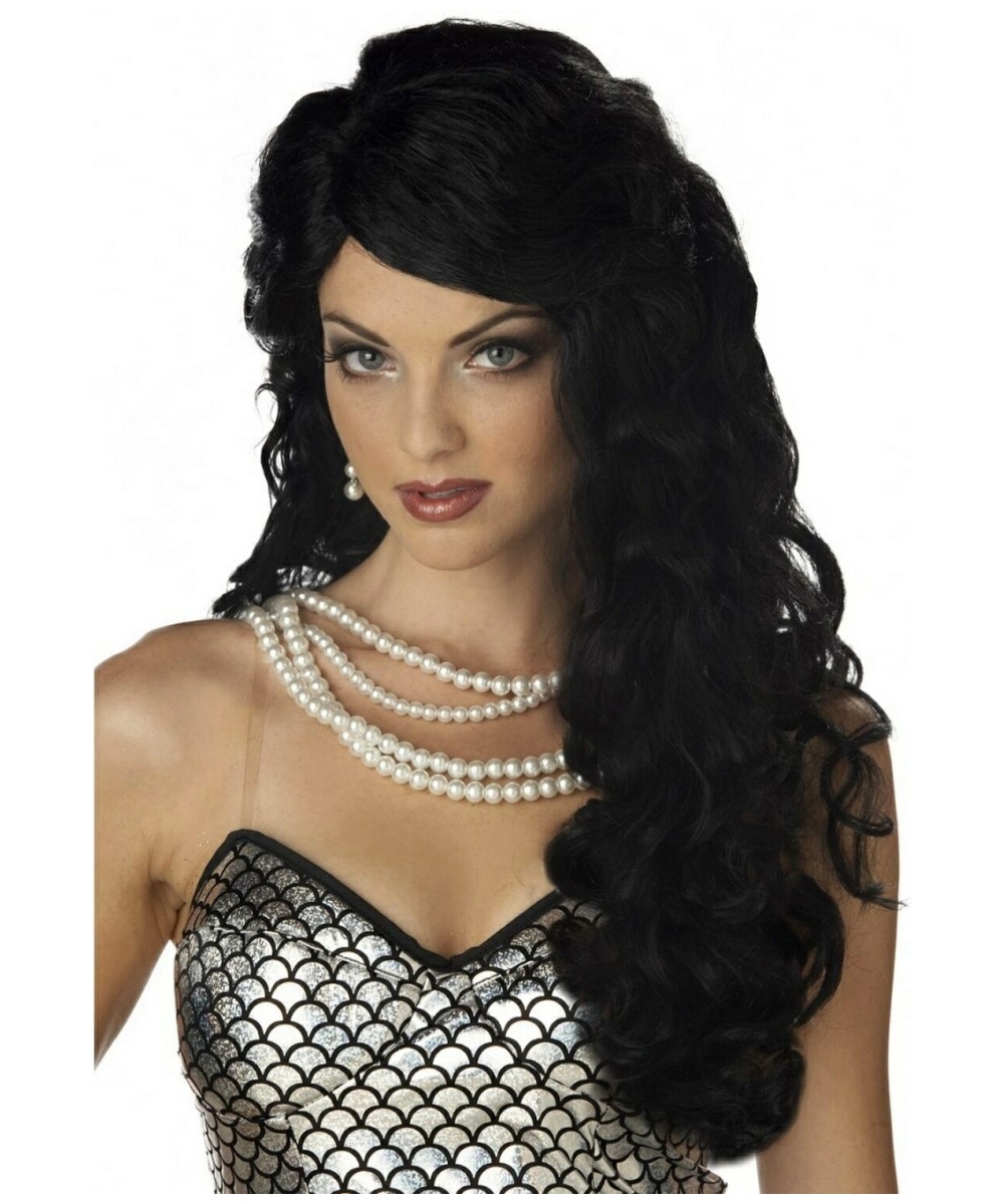 black mermaid women wig