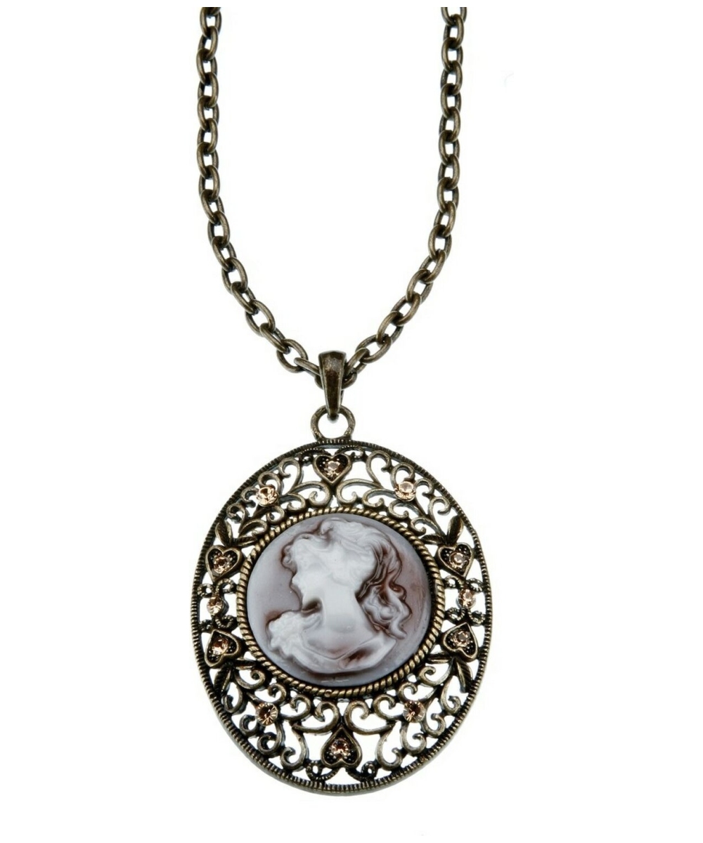 Oval Victorian Cameo Pendant