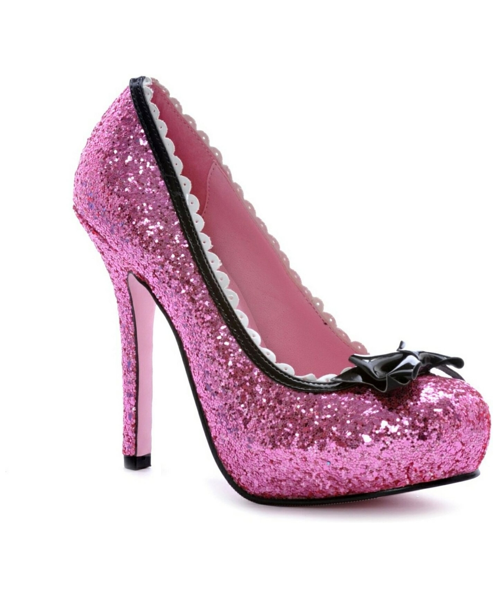 Adult Pink Glitter Princess Shoes Costume Shoes