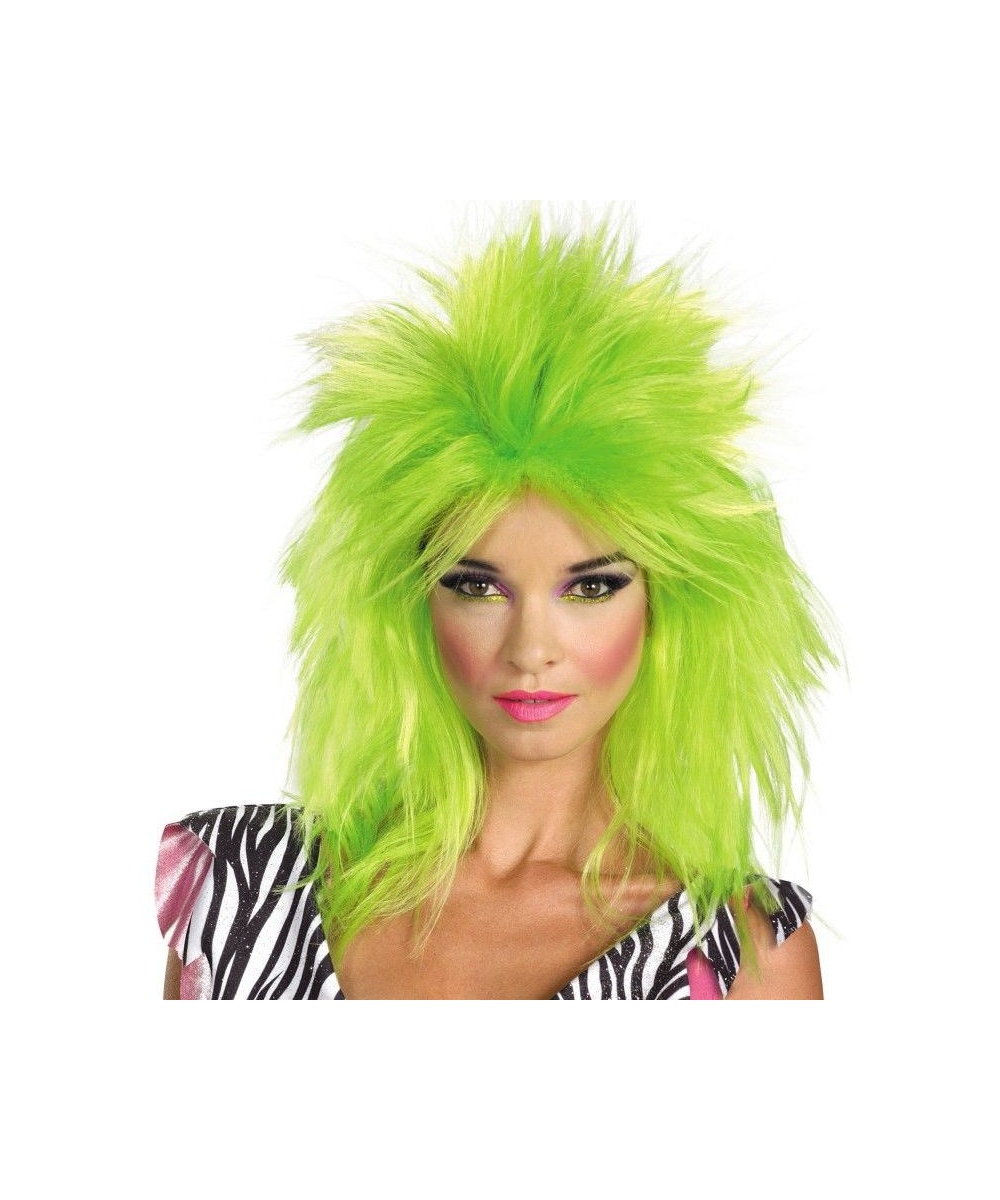 Jem And The Holograms Pizzaz Green  Wig