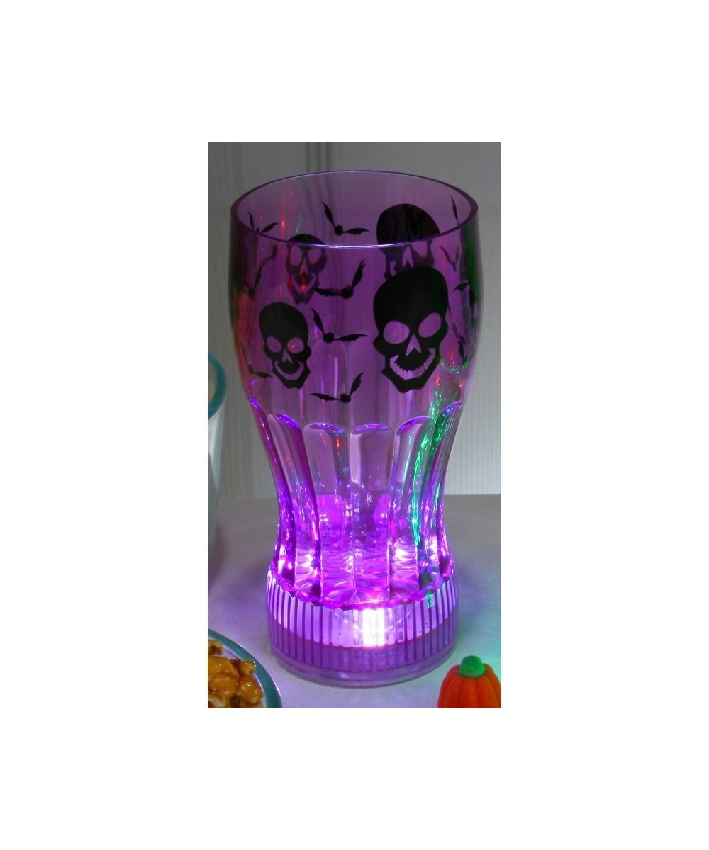 Light Up Purple Halloween Glass