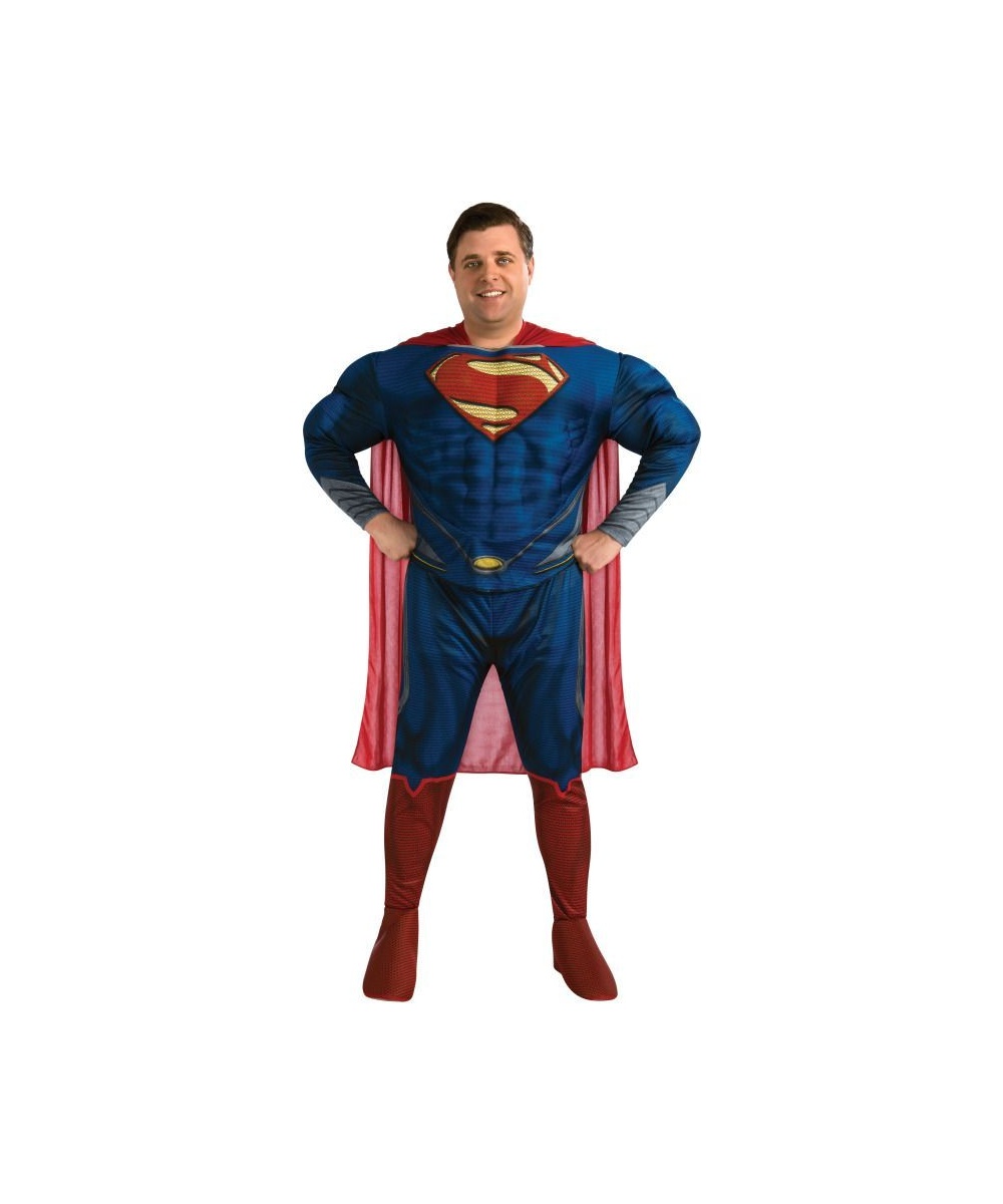Adult Man Of Steel Superman Plus Costume - Men Costume