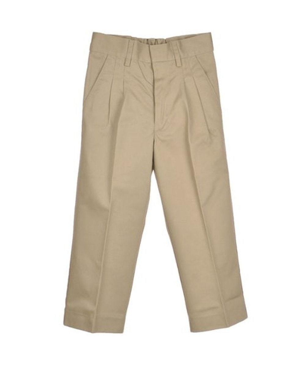 Khaki Pleated Front Toddler Pants Universal School Uniforms