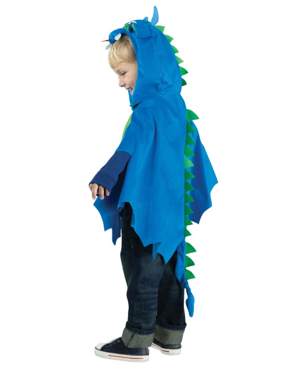 Kid's Wacky Dragon Hooded Cape Toddler Unisex Accessory