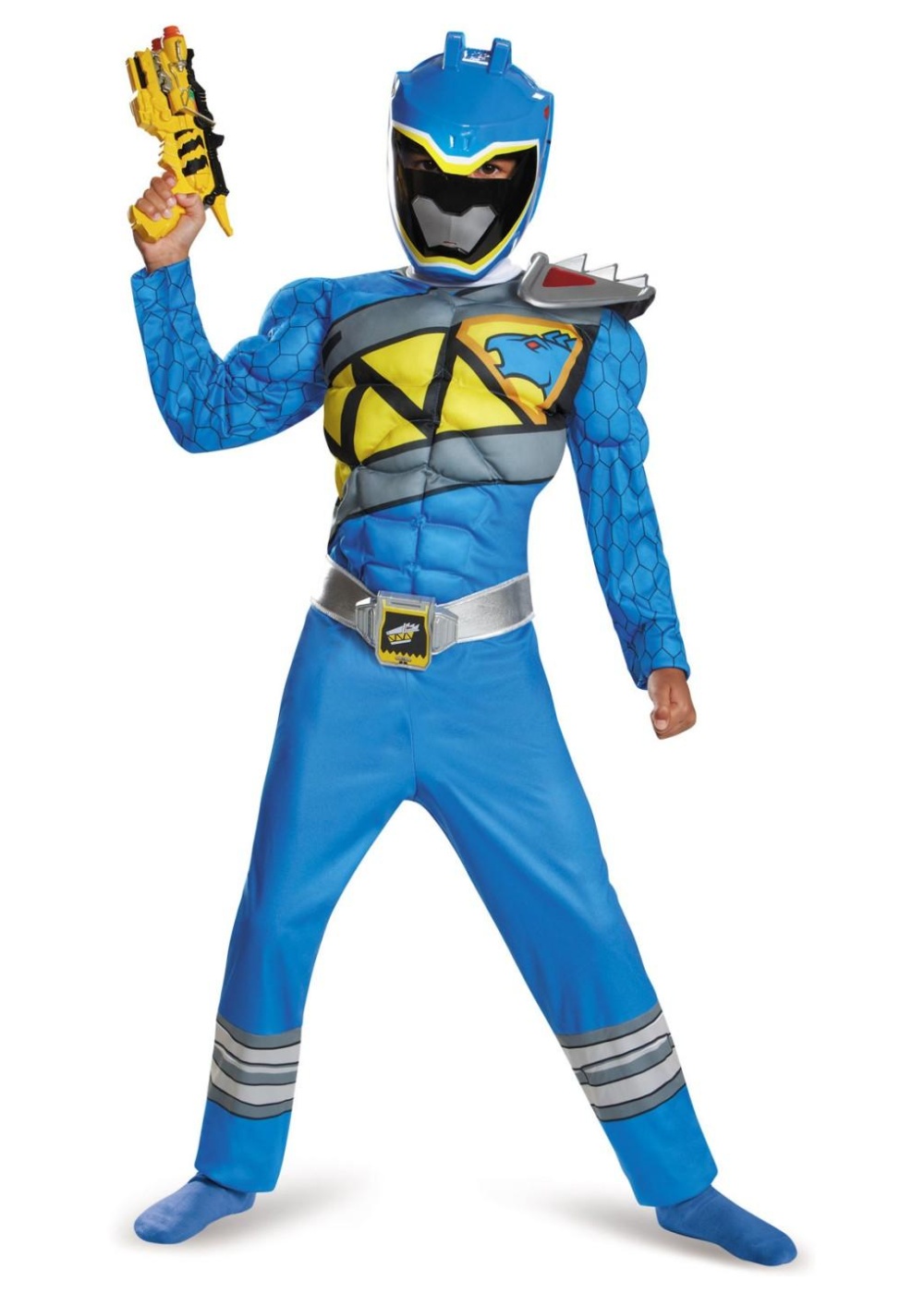 Dino Charge Blue Power Ranger Muscle Boys Costume