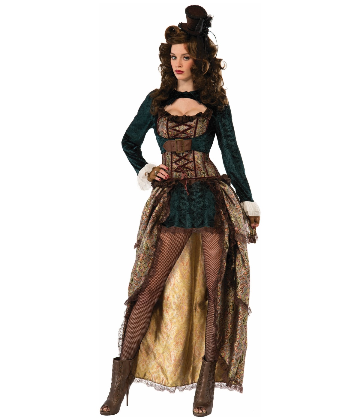 Madame Steampunk High Low Costume Dress