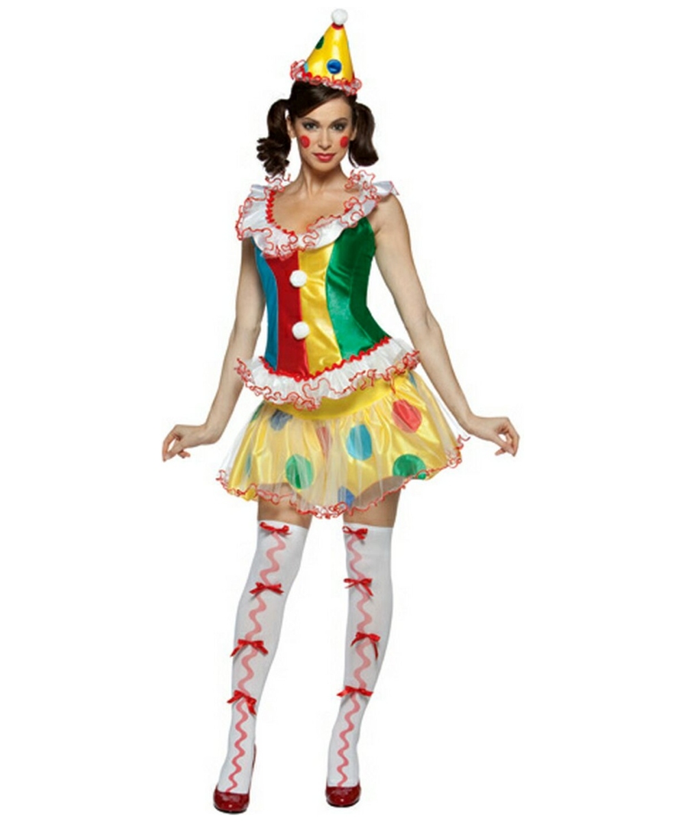 Clown Ruffles Party Adult Costume Women Clown Costumes