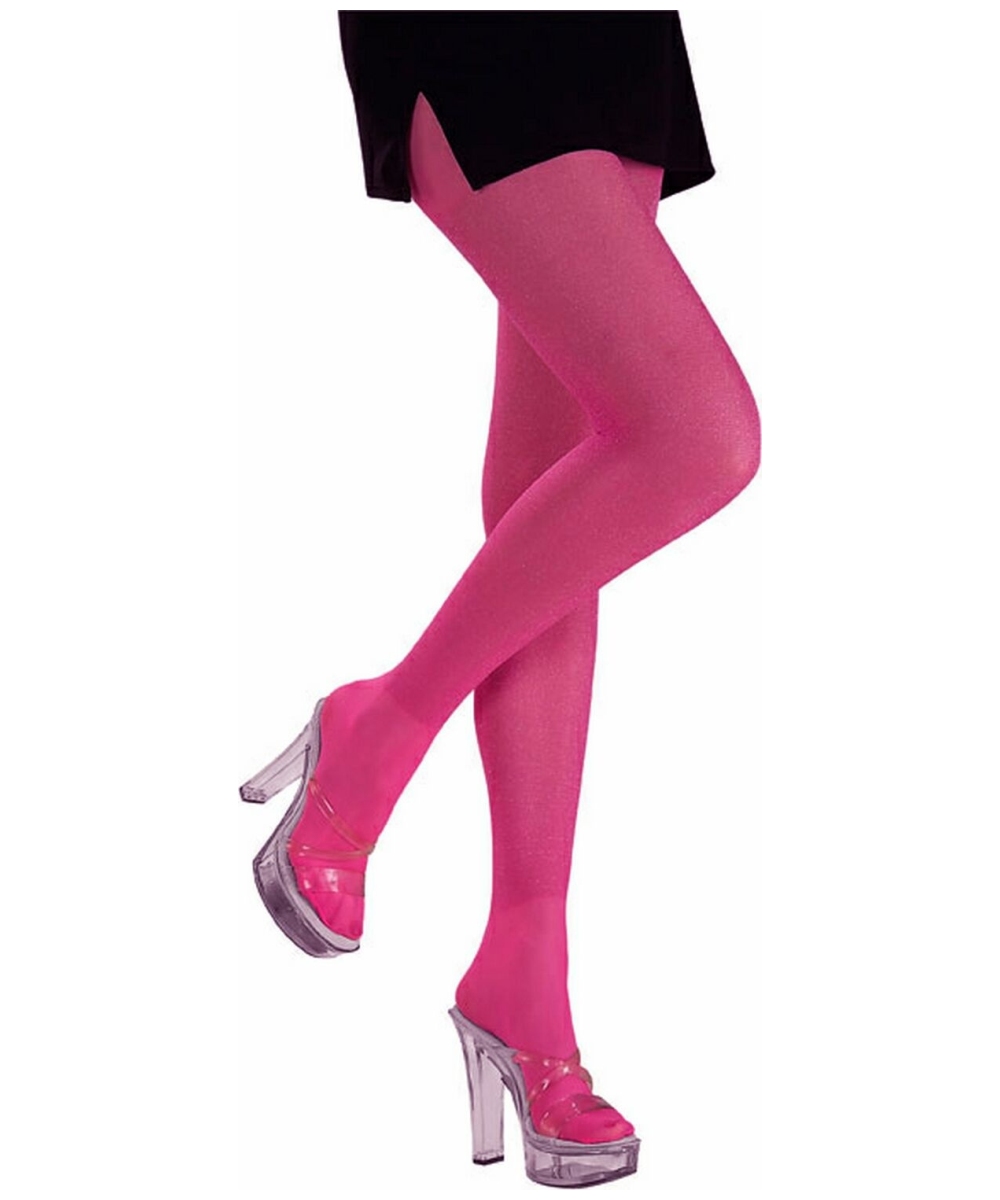 Sexy Pink Glitter Tights - Adult Accessoru - at Wonder Costumes