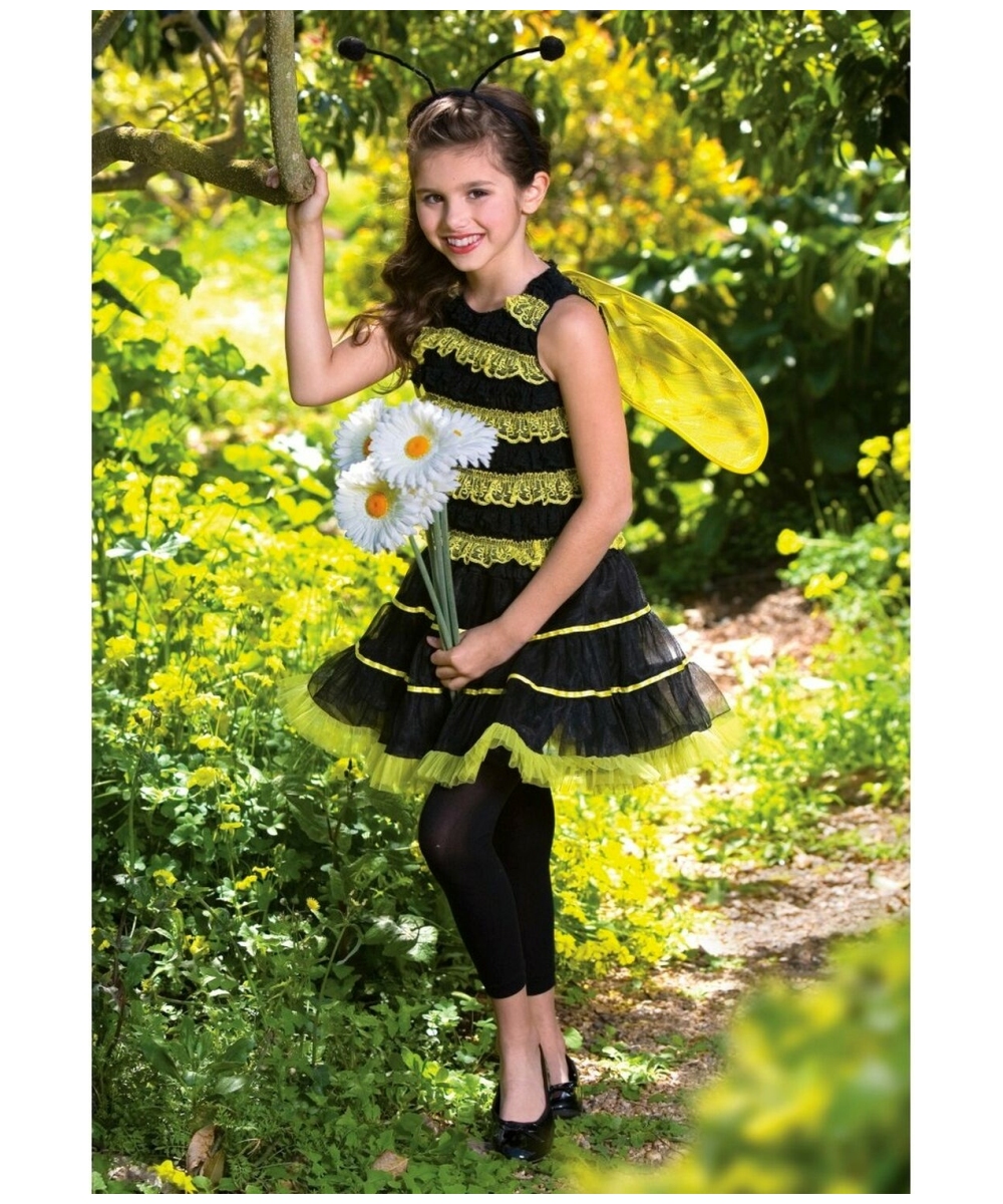 Kids Ruffled Bumble Bee Costume