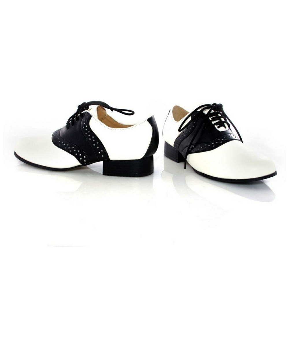 Adult Saddle Black and White Shoes - Costume Shoes