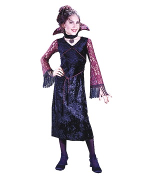  Gothic Lace Vampiress Child Costume