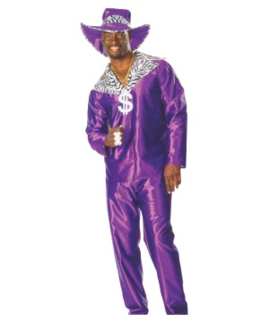 Adult Mac Daddy Pimp Halloween Costume - Men Costume