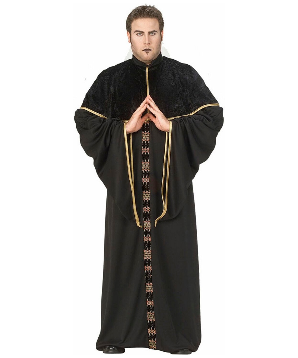 Minister Of Death Costume Long Velvet Hooded Robe - Adult Costumes