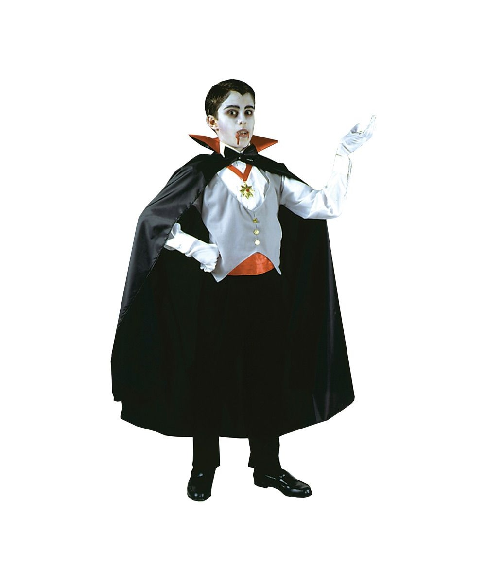 thumbnail image 2 of Boys Vampire Halloween Costume – Dracula, Medium (7-8), Polyester Outfit, New With Tags 2 of 5