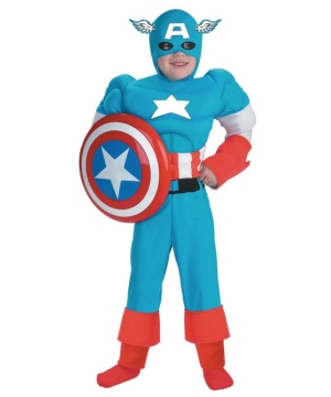 Captain America Muscle Teen/ Boys Costume